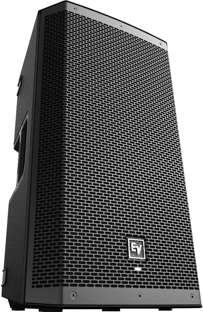 Electro-Voice ZLX-12P-G2 12' 2-Way 1000W Powered Loudspeaker with Bluetooth (Black) Bundle with 2X Steel Speaker Stand, Stand Bag 51'& 2X XLR Cable