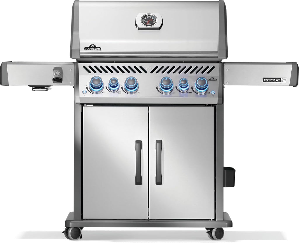 Napoleon Rogue PRO-S 525 Natural Gas Grill with Infrared Side and Rear Burners, Stainless Steel, Durable 6-Burner Cooking Surface
