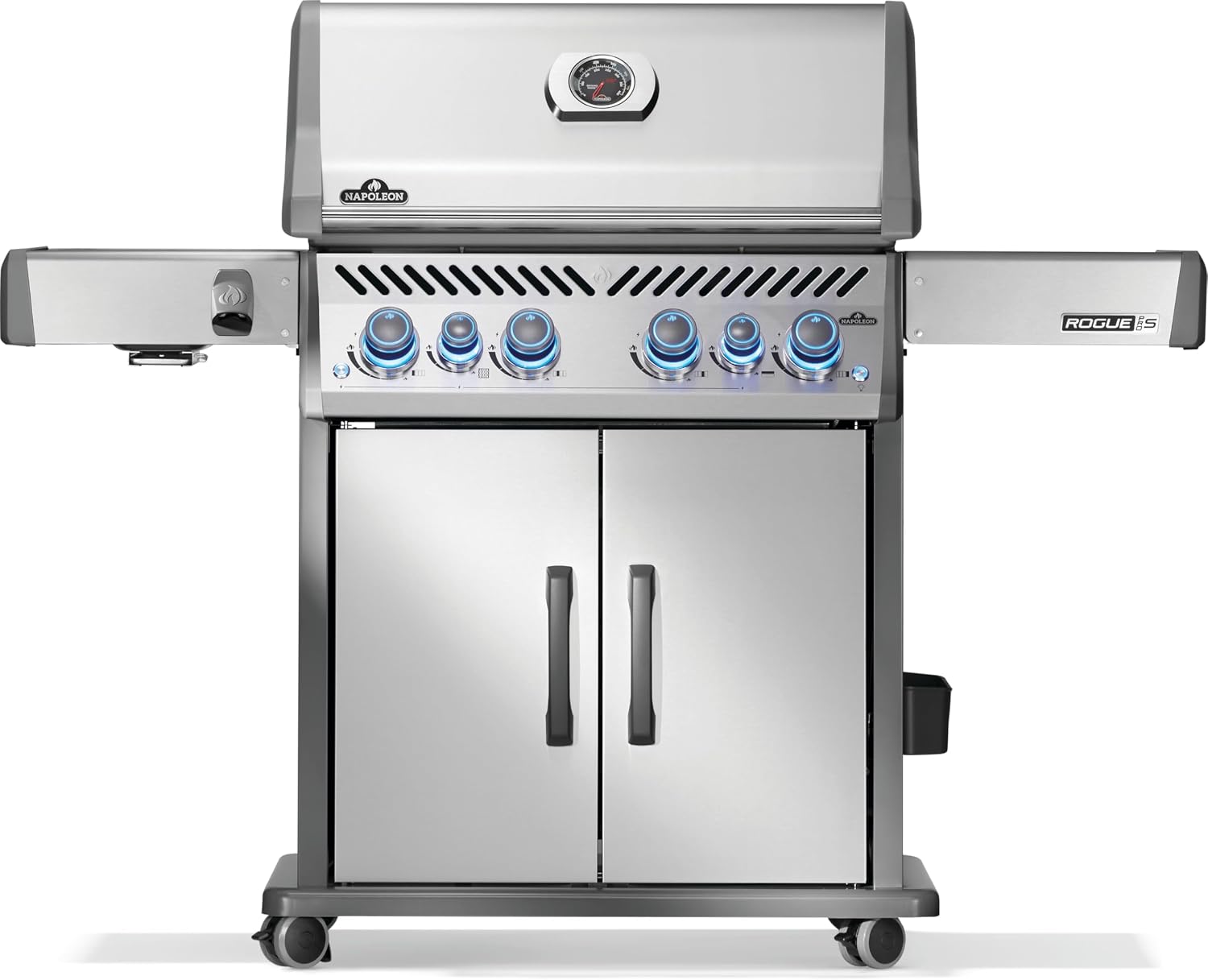 Napoleon Rogue PRO-S 525 Natural Gas Grill with Infrared Side and Rear Burners, Stainless Steel, Durable 6-Burner Cooking Surface