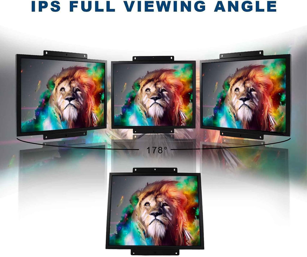 VSDISPLAY 19'' 1280x1024 IPS LCD Touchscreen Monitor 4:3 with VGA DVI Input for DIY Gaming/PC/Industrial Extra Display