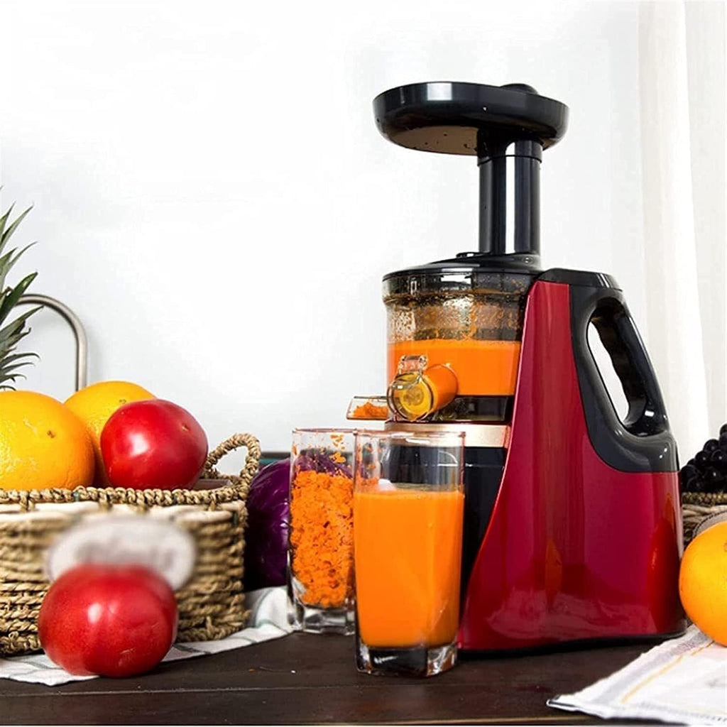 Slow Masticating Juicer, Quiet Motor, Reverse Function, Easy to Clean, 150W, 304 Stainless Steel Filter, High Juice Yield