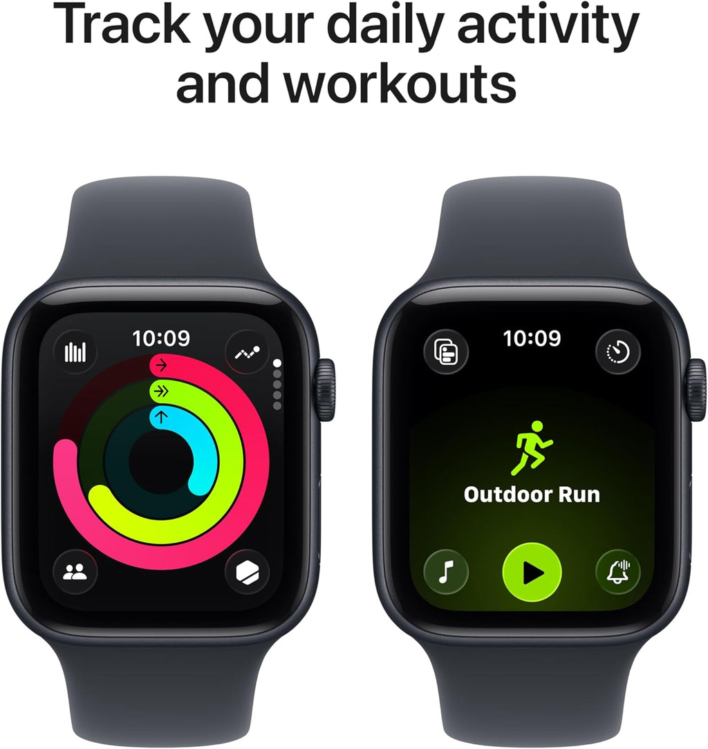 Apple Watch SE 3 [GPS 44mm] Smartwatch with Midnight Aluminum Case with Midnight Sport Band - M/L. Fitness and Sleep Trackers, Heart Rate Monitor, Always-On Display, Water Resistant
