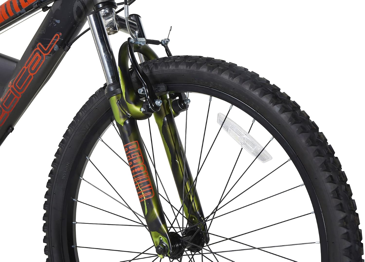 Dynacraft Vertical Gauntlet 24 Inch Bike, Teenager Bicycle Age 13-17, Mountain Bike for Men, 21 Speed Shimano Gear Shifters, Full Suspension, Adult Bicycle, Trail Ready Design