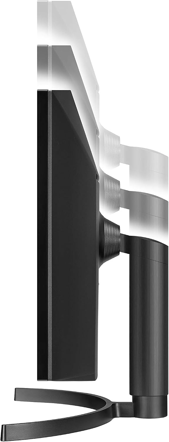 LG 34WN80C-B UltraWide Monitor 34' 21:9 Curved WQHD (3440 x 1440) IPS Display, USB Type-C (60W PD), sRGB 99% Color Gamut, 3-Side Virtually Borderless Design, Tilt/Height Adjustable Stand - Black