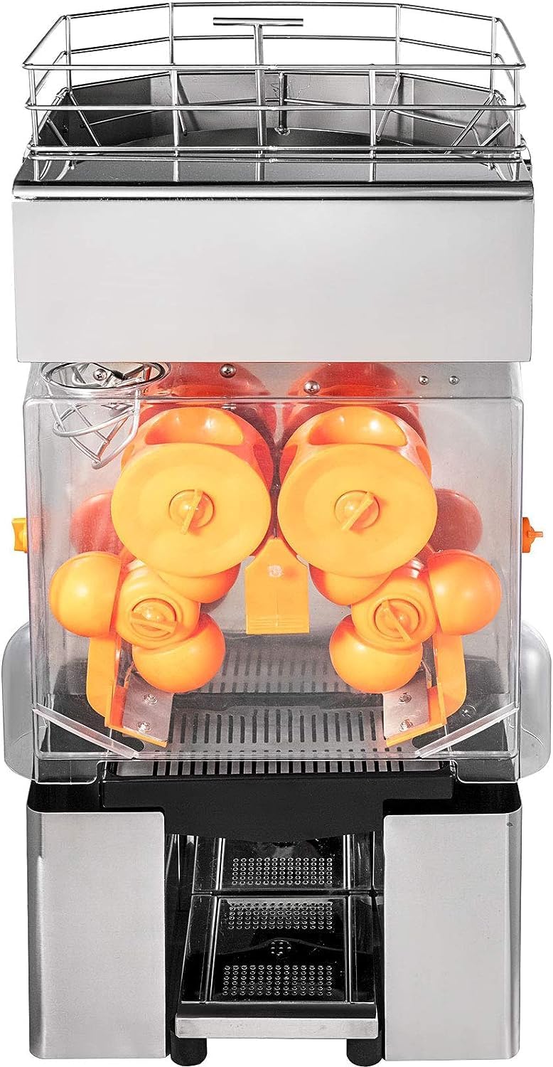 Commercial Juicer Machine, Oranges Juice Machine with Pull-Out Filter Box Commercial Orange Juicer 22-30 Oranges Per Minute, 110V Juice Extractor, 120W Orange Squeezer (E4)