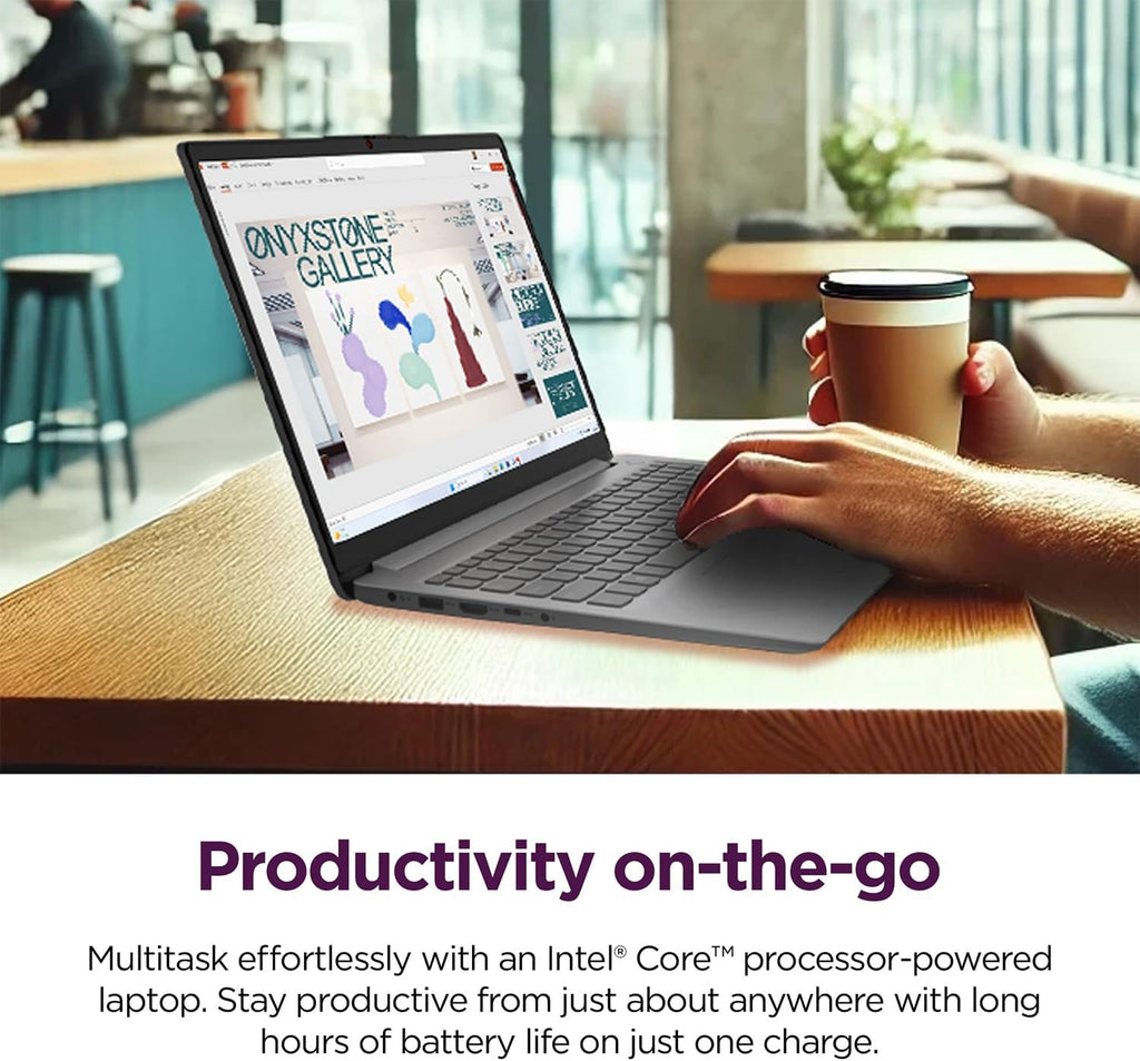 Lenovo IdeaPad 14' Laptop • 12GB RAM • 384GB Combined Storage Onboard • Intel Celeron • Intel UHD Graphics • 11HR Battery • WiFi-6 • Office 365 for The Web • Windows 11