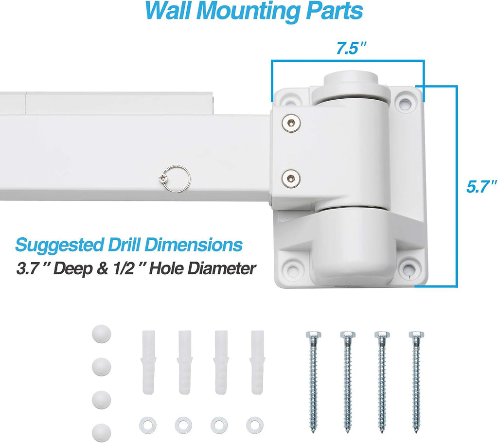 AVLT Medical Grade 17.6 lbs Monitor Wall Mount for 17 to 32inch Screen on 74' Long Extension Full Motion Height Adjustable Arm - for Healthcare, Home, Office, & Maintenance Area