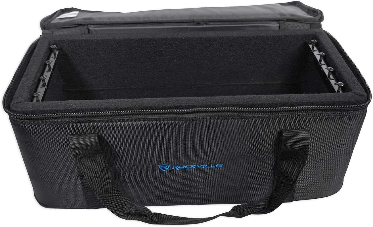 Rockville ROCKFORCE Bundle: 384 Channel DMX Light/Fog Controller with MIDI Control, RRB40 4U Rack Bag with 12' Depth and Shoulder Strap, 2-Items