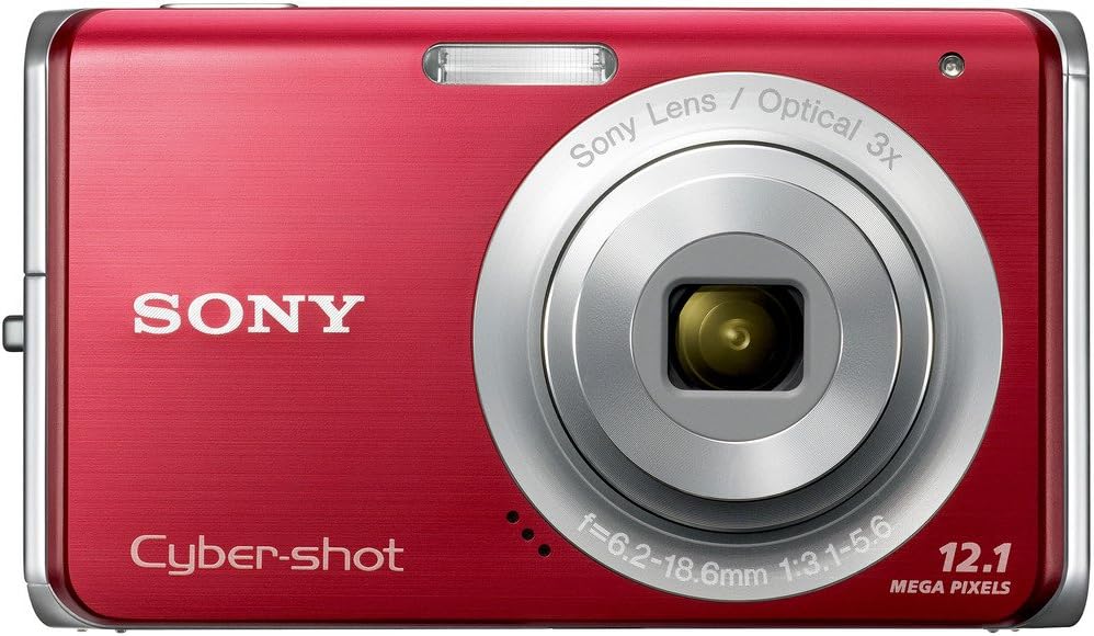 Sony Cybershot DSC-W190 12.1MP Digital Camera with 3x Super Steady Shot Stabilized Zoom and 2.7 inch LCD (Red)