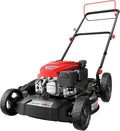 AMERISUN 21' Gas Lawn Mower, 144cc Engine, 2-in-1 Mulching & Side Discharge, 6-Position Height Adjustment, Foldable Handles for Lawn, Yard, and Garden Maintenance
