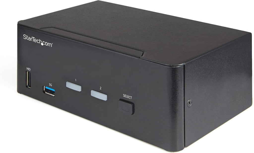 StarTech.com 2 Port Dual Monitor HDMI KVM Switch - 4K 60Hz Ultra HD HDR - Desktop 4K HDMI 2.0 KVM Switch with 2 Port USB 3.0 Hub (5Gbps) & 4X USB 2.0 HID, Audio - Hotkey Switching - TAA