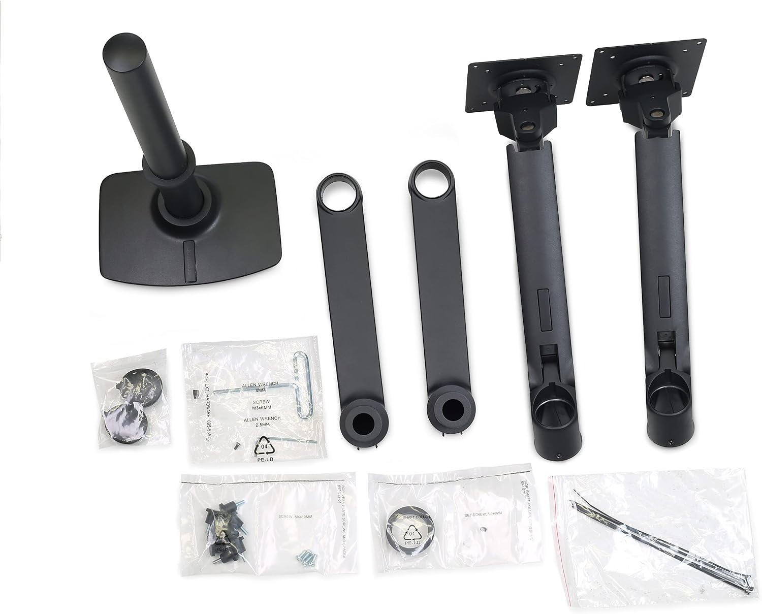 Ergotron – LX Vertical Stacking Dual Monitor Arm, VESA Desk Mount – for 2 Monitors Up to 24 Inches, 7 to 20 lbs Each – Matte Black