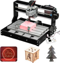 Genmitsu CNC 3018-PRO Router Kit GRBL Control 3 Axis Plastic Acrylic PCB PVC Wood Carving Milling Engraving Machine with Offline Controller, XYZ Working Area 300 x 180 x 45mm