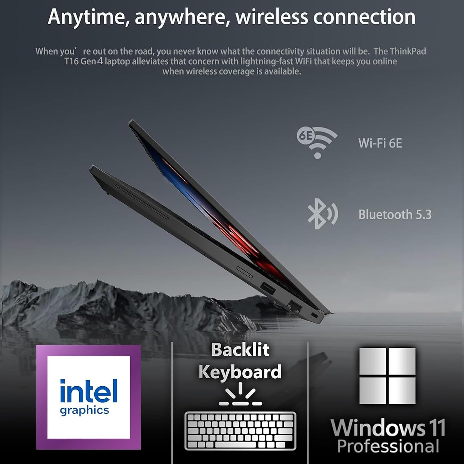 Lenovo ThinkPad T16 Gen 4 Business Laptop 16 FHD+ Display, Intel Ultra 5-225U (Beats i7-1355U), 16GB DDR5 RAM, 512GB SSD, 5MB Webcam, Fingerprint, Backlit KB, WiFi 6E, RJ-45, Win 11 Pro
