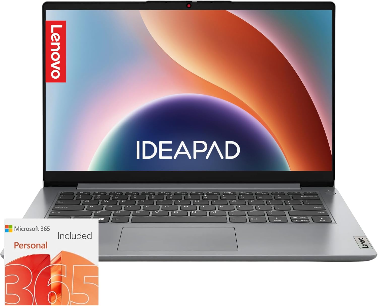 Lenovo IdeaPad Laptop Computer - 8GB RAM - 256GB SSD Storage - Intel Core - Microsoft Office for the Web | Rapid Charging, Webcam, Windows 11 no Mouse | Essential Laptop, Slim, Light