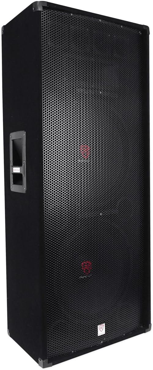 Rockville RSG15.28 Dual 15' 3000W Peak/1500W RMS 3-Way Passive PA Speaker 8-Ohm, High Power, Durable Build, Clear Audio, for DJs and Live Events
