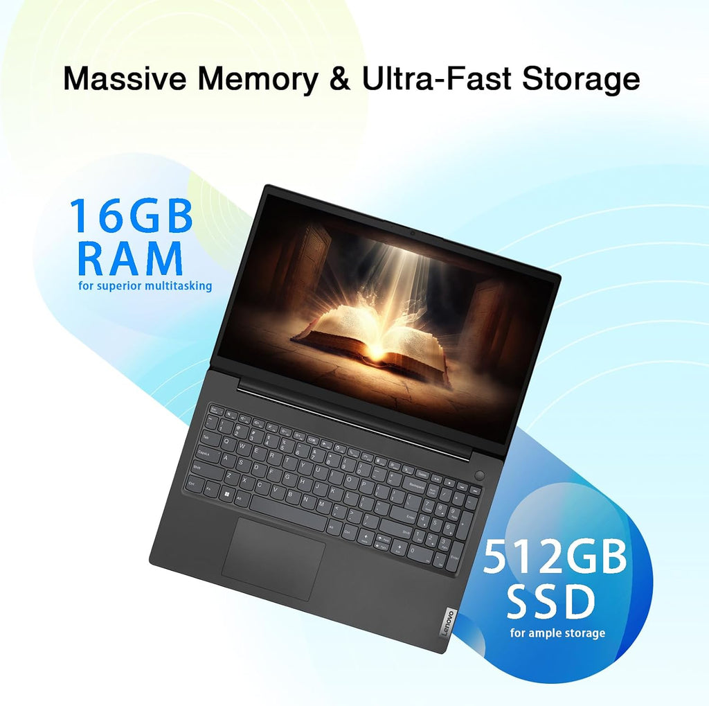 Lenovo V15 Business Laptop | Intel Pentium N6000 4-core Processor | 15.6 FHD (1920 x 1080) | 16GB RAM | 512GB PCIe SSD | WiFi-6 | Ethernet RJ-45 | Military Durability | Anti-Glare | Windows 11 Pro