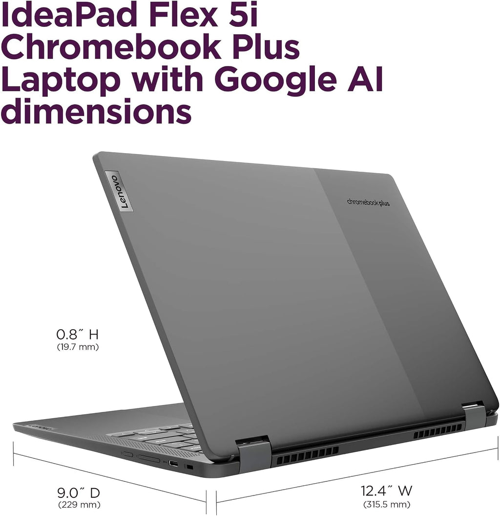 Lenovo IdeaPad Flex 5i Chromebook Plus 2-in-1 Laptop (14' FHD+ Touchscreen, Intel 10-Core i5-1334U, 8GB RAM, 512GB Storage(256GB SSD+256GB SD)) Business, Students, Home, Webcam, Backlit KB, Chrome OS