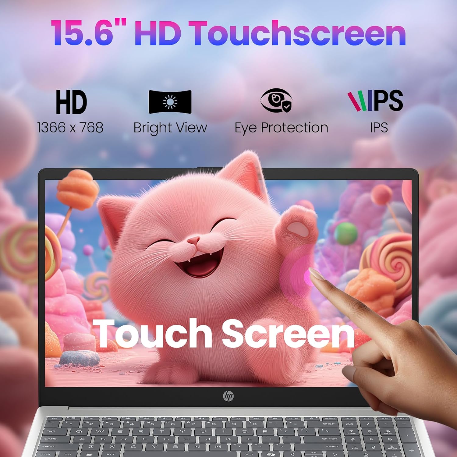 HP 2026 Touchscreen Laptop Computer for Student & Business, 32GB RAM 1TB SSD Windows 11 Pro, Intel Core i3-1315U (Up to 4.5GHz), 15.6' LED, Copilot AI, Numeric Keyboard, Type-c, Patented KB Kit