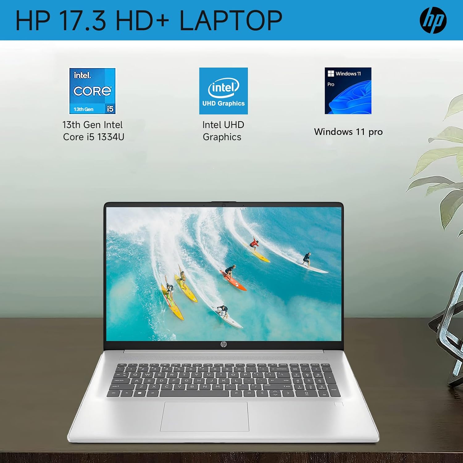 HP High-Performance 17 Business Laptop, 17.3' HD+ Display, Intel 10-Core i5-1334U, 64 GB RAM, 2 TB SSD, Backlit Keyboard, Fingerprint, WiFi 6, HD Webcam, HDMI, Windows 11 Pro, w/Acccessories Kit