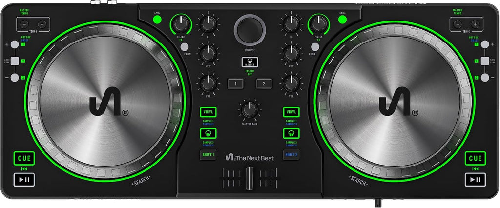The Next Beat by Tiesto DJ Controller, DJ Control Deck with Audio Mixer, SX1