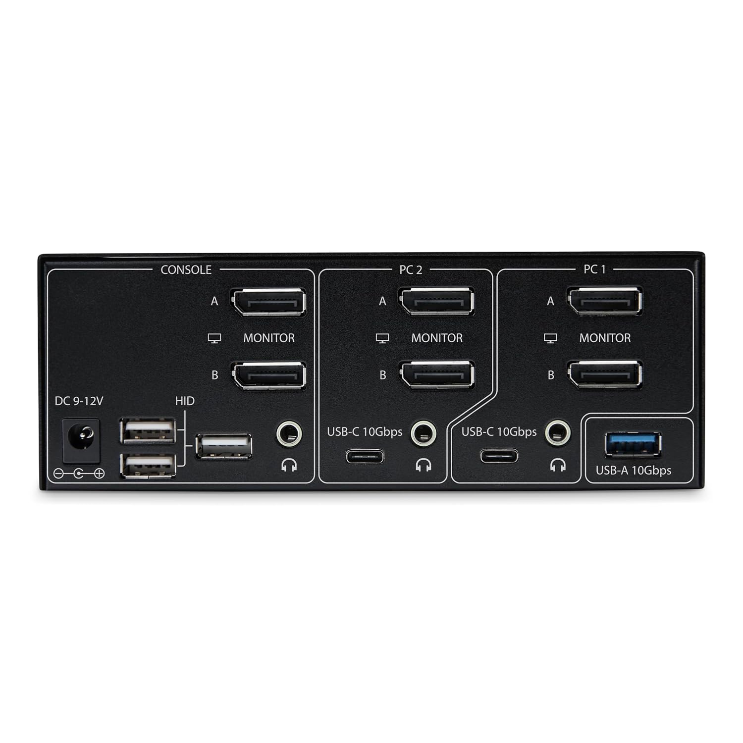 StarTech.com 2-Port Dual-Monitor DisplayPort 1.4 KVM Switch, 8K 60Hz / 4K 144Hz, 2X USB 3.2 10Gbps Ports, TAA Compliant