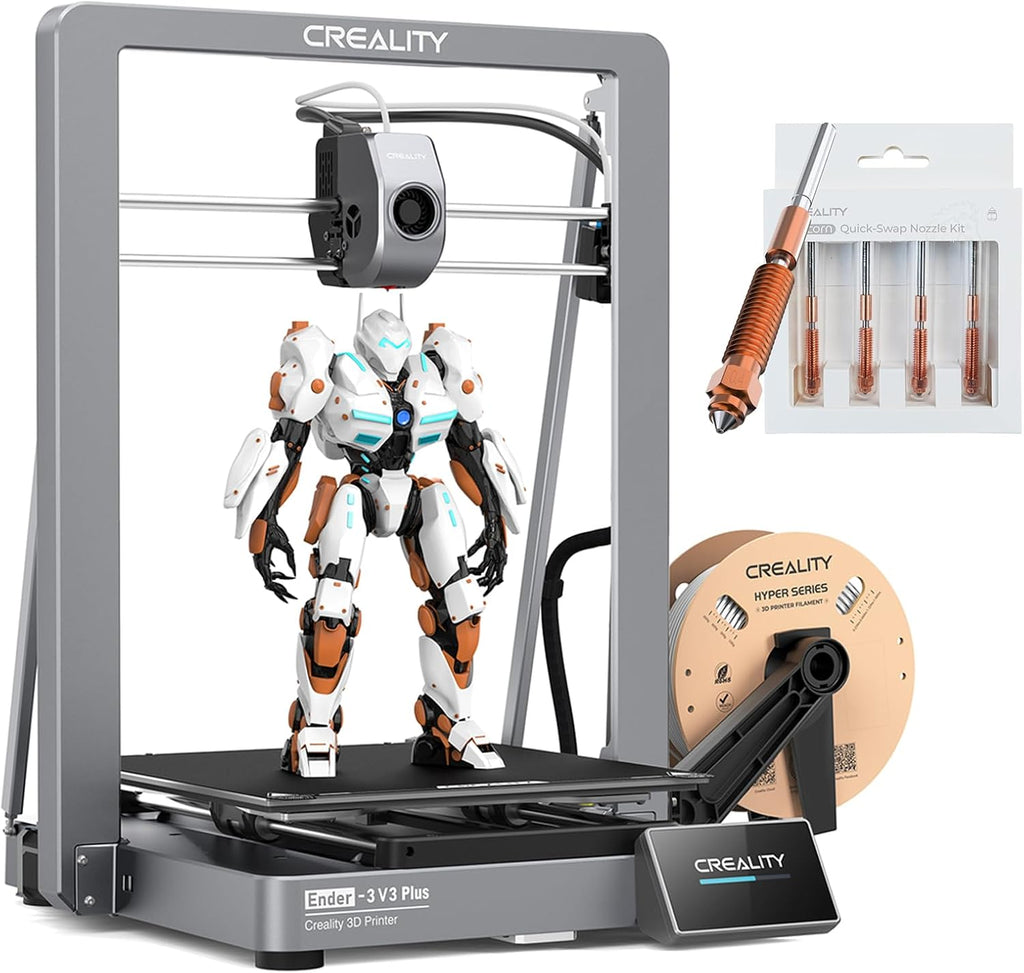 Creality Ender 3 V3 Plus 3D Printer Bundle with Ender 3 V3 Plus Unicorn Quick-Swap Nozzle Kit (4PCS)
