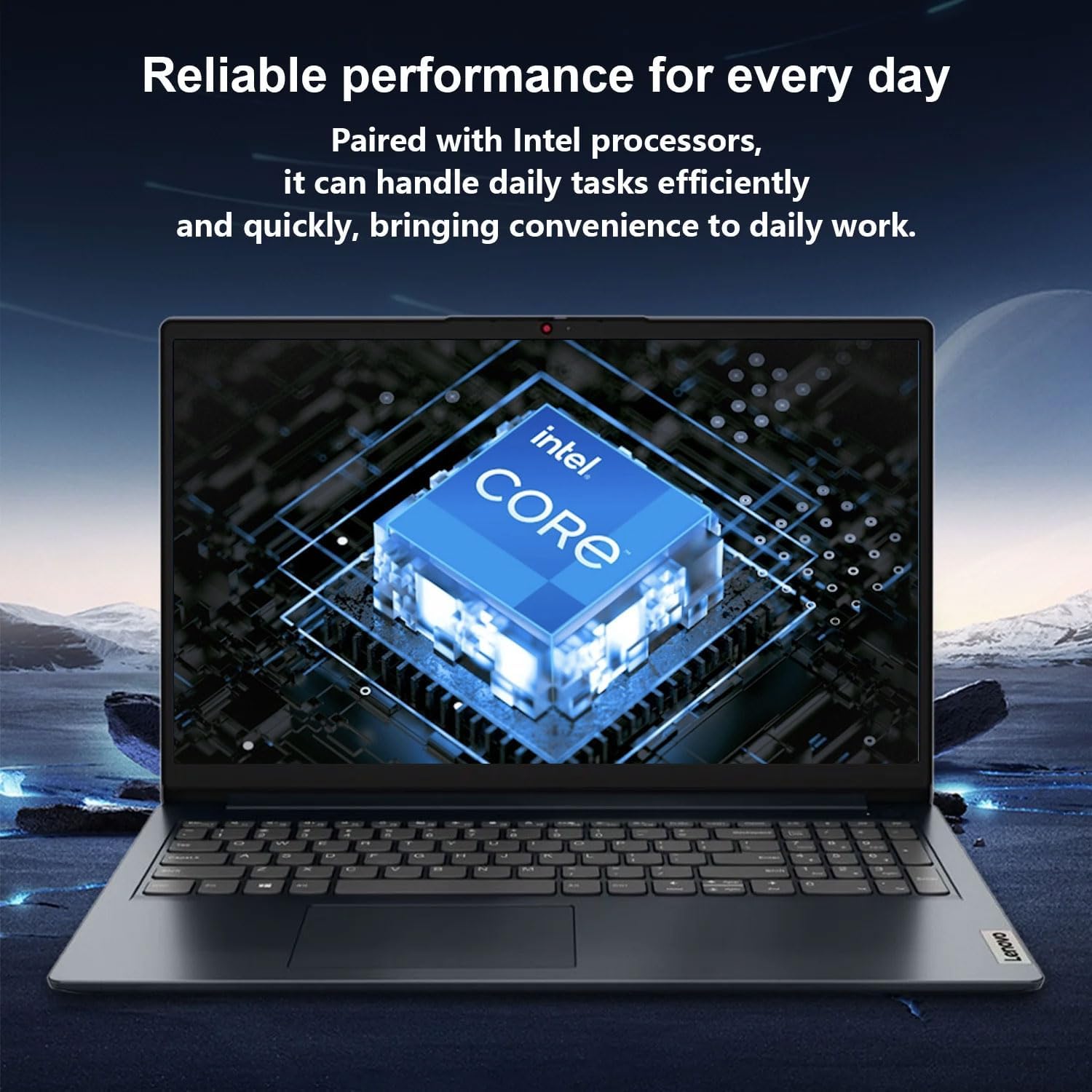 Lenovo IdeaPad 1 15.6' FHD Touchscreen Laptop, Intel Core i5-1335U, 16GB RAM, 512GB SSD, Webcam, HDMI, SD Card Reader, Wi-Fi 6, Win 11 Home, Abyss Blue, Bundle with Thunderobot ML101 Wireless Mouse