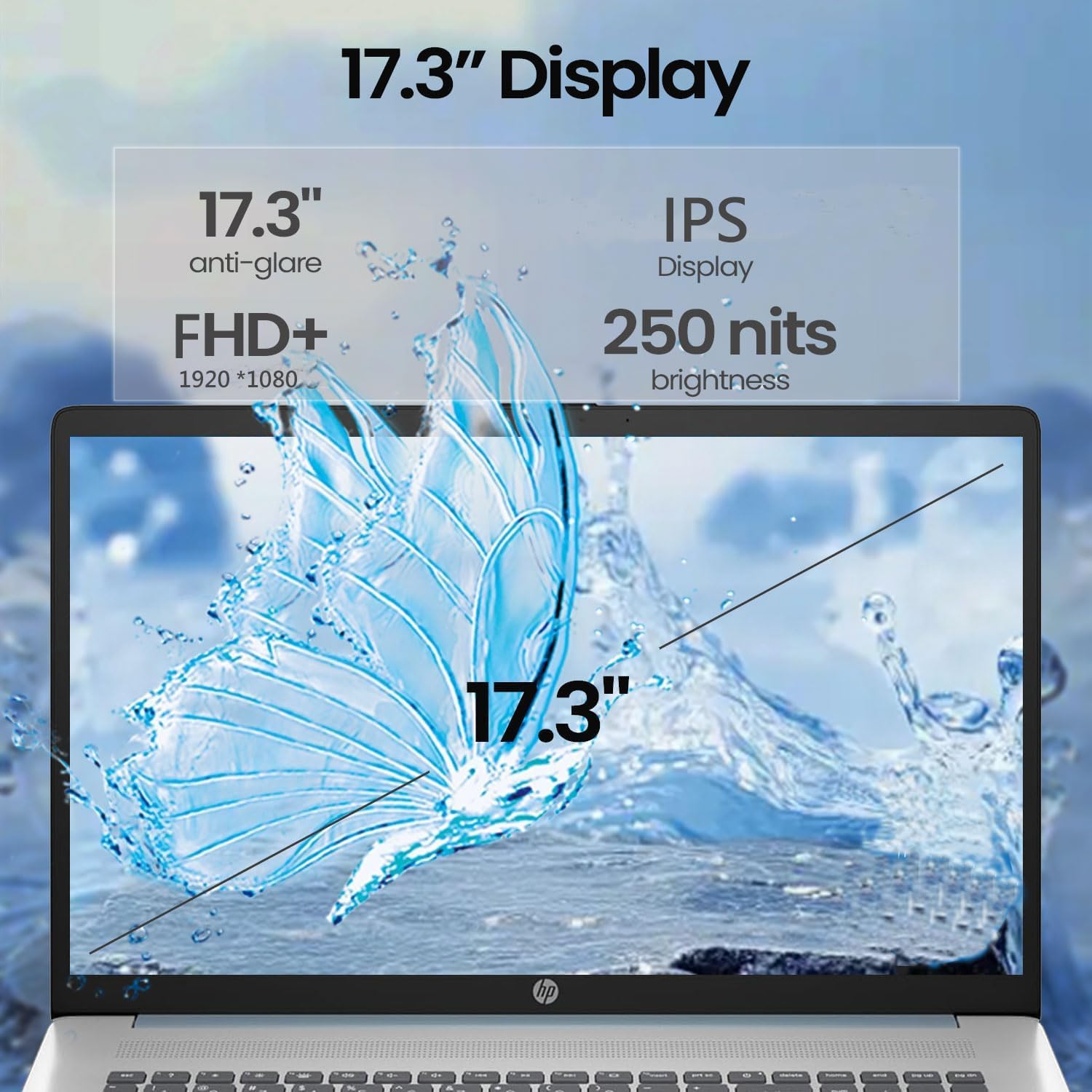 HP 17.3' FHD Business Laptop 2025/2026 Edition, Powerful AMD Ryzen 5 7000 Series Processor (Beats Intel i7-1355U), 16GB RAM, 256GB SSD, USB-C, HDMI, Wi-Fi 6, Windows 11 + Copilot, w/WOWPC USB