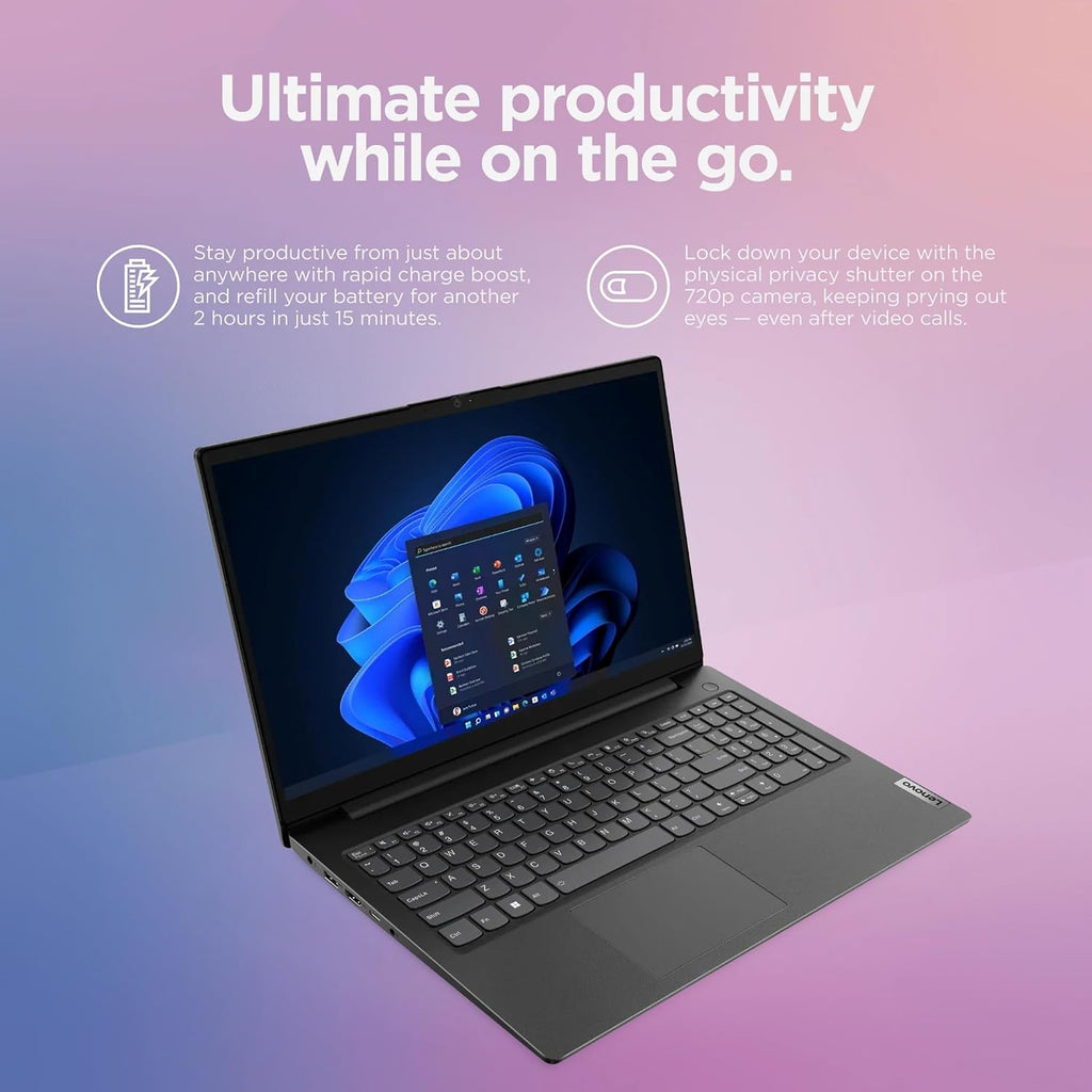 Lenovo V15 Flagship Laptop for 2025 Business Student, 15.6' FHD Display, 8-Core AMD Ryzen 7 CPU, 16GB RAM + 1TB Storage (512GB SSD + 500GB Ext), RJ45, MarxsolAccessory, Lifetime MS Office, Win 11 Pro