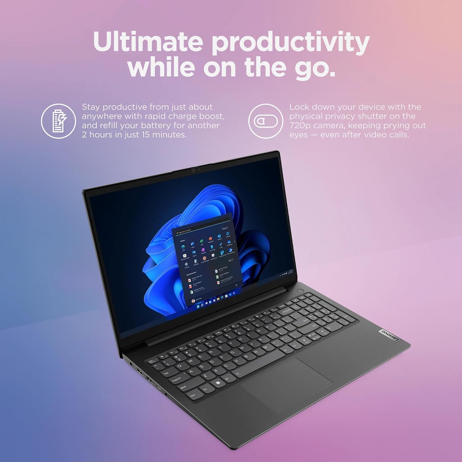 Lenovo V15 Flagship Laptop for 2025 Business Student, 15.6' FHD Display, 8-Core AMD Ryzen 7 CPU, 16GB RAM + 1TB Storage (512GB SSD + 500GB Ext), RJ45, MarxsolAccessory, Lifetime MS Office, Win 11 Pro