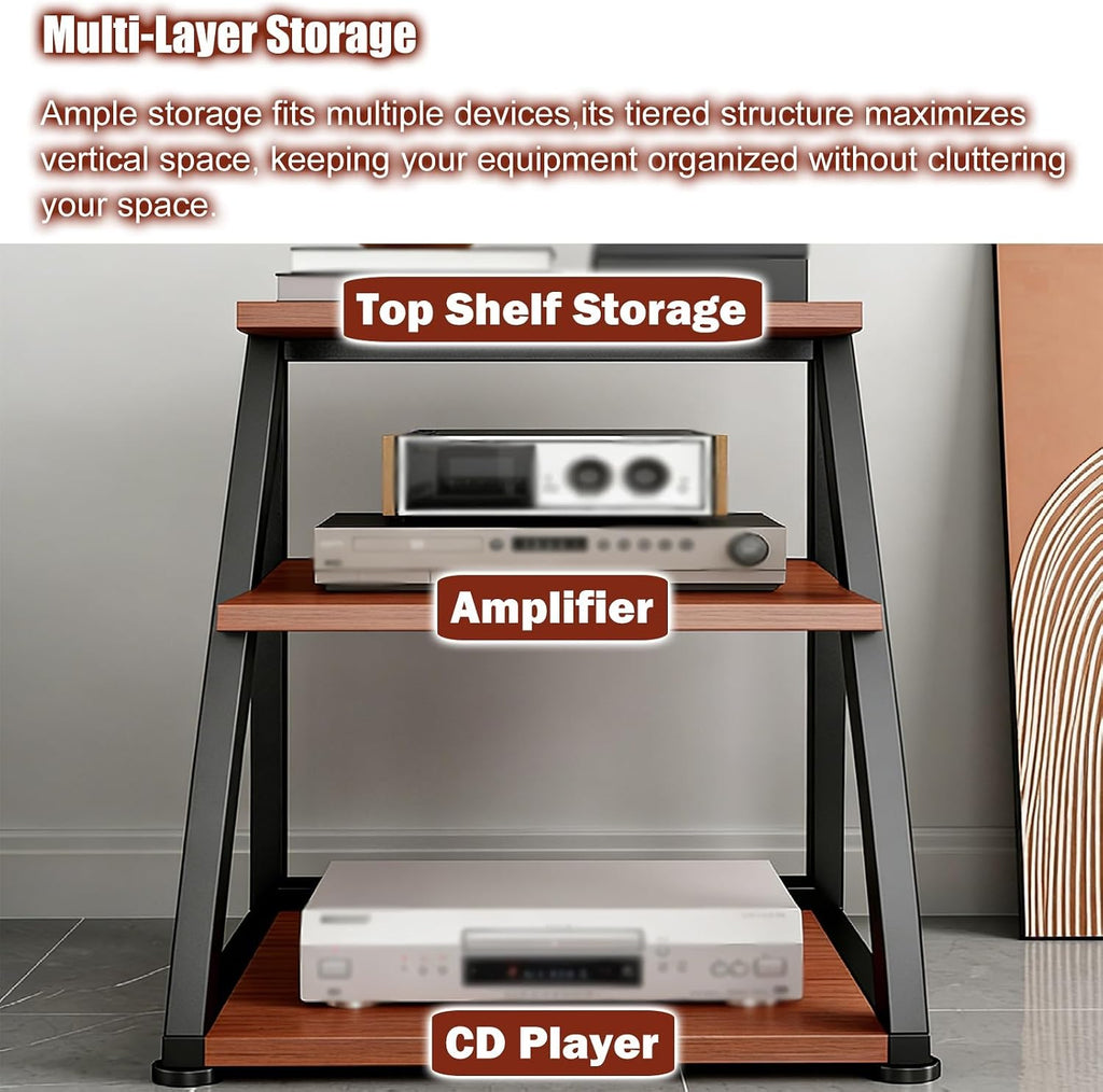 Heavy Duty Storage Rack System with Casters, 2-5 Tier Metal Shelving Unit, Adjustable Organizer Stand for Home & Office, Hi-Fi Audio Equipment Shelf, Sturdy and Versatile