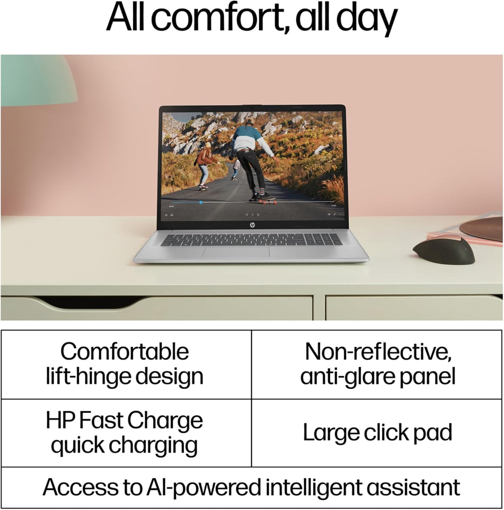 HP 17.3' Touchscreen Laptop with Microsoft Office 365 for The Web • Intel 8-Cores • 16GB RAM • 512GB SSD • 10-Key Number Pad • Windows 11 W/O Mouse