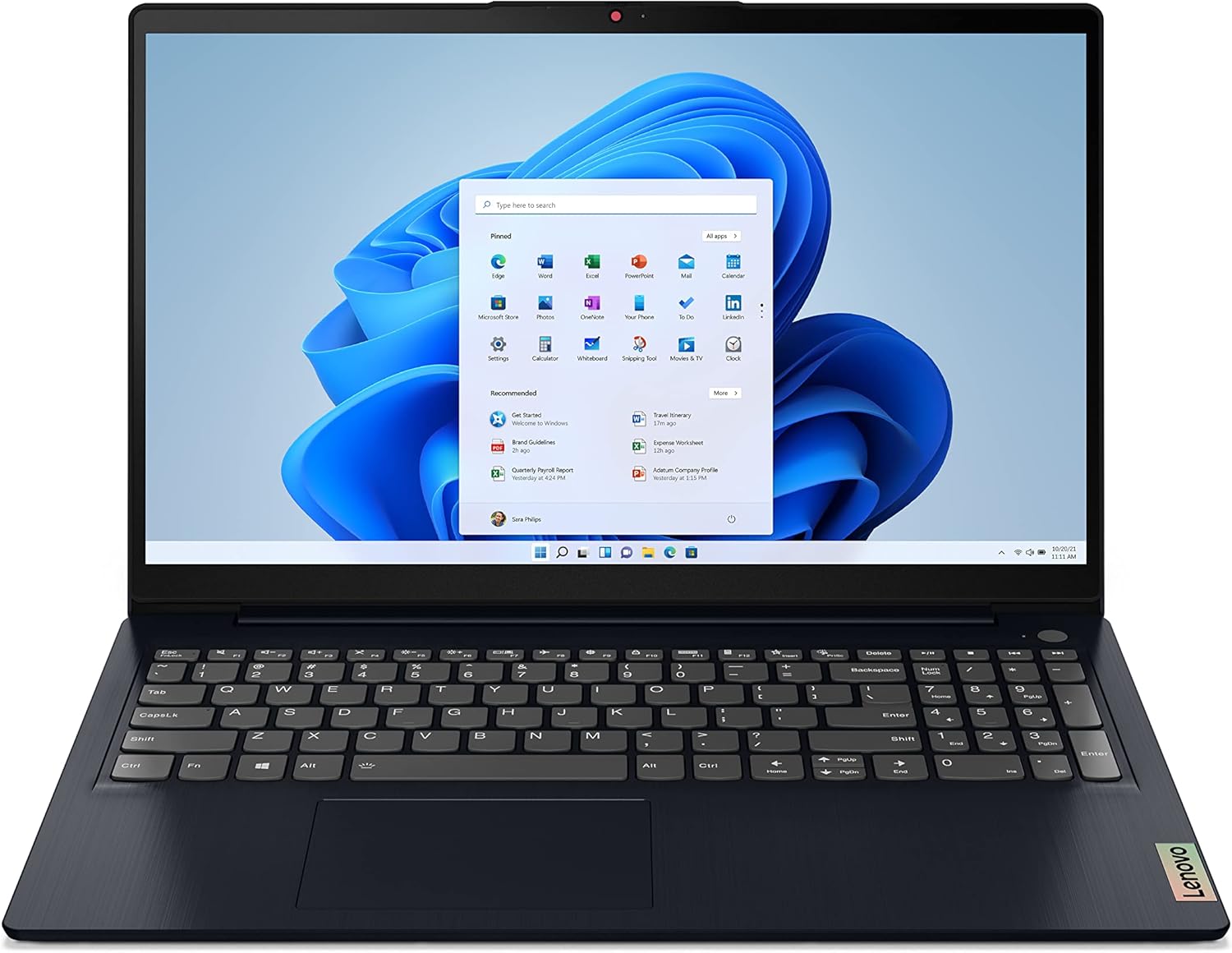 Lenovo IdeaPad 3 Laptop, 15.6' FHD Display, AMD Ryzen 5 5500U, 8GB RAM, 512GB Storage, AMD Radeon 7 Graphics, Windows 11 Home, Abyss Blue
