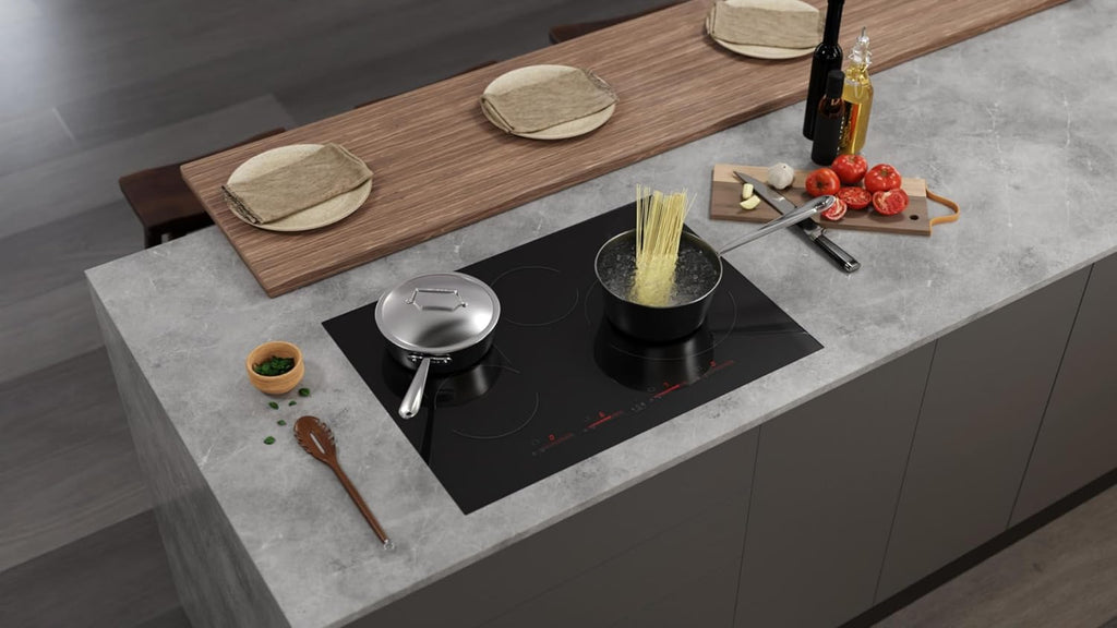 Elica EIV430 Volta 30 Inch Wide 4 Burner Induction Cooktop with Pot Detector - Black