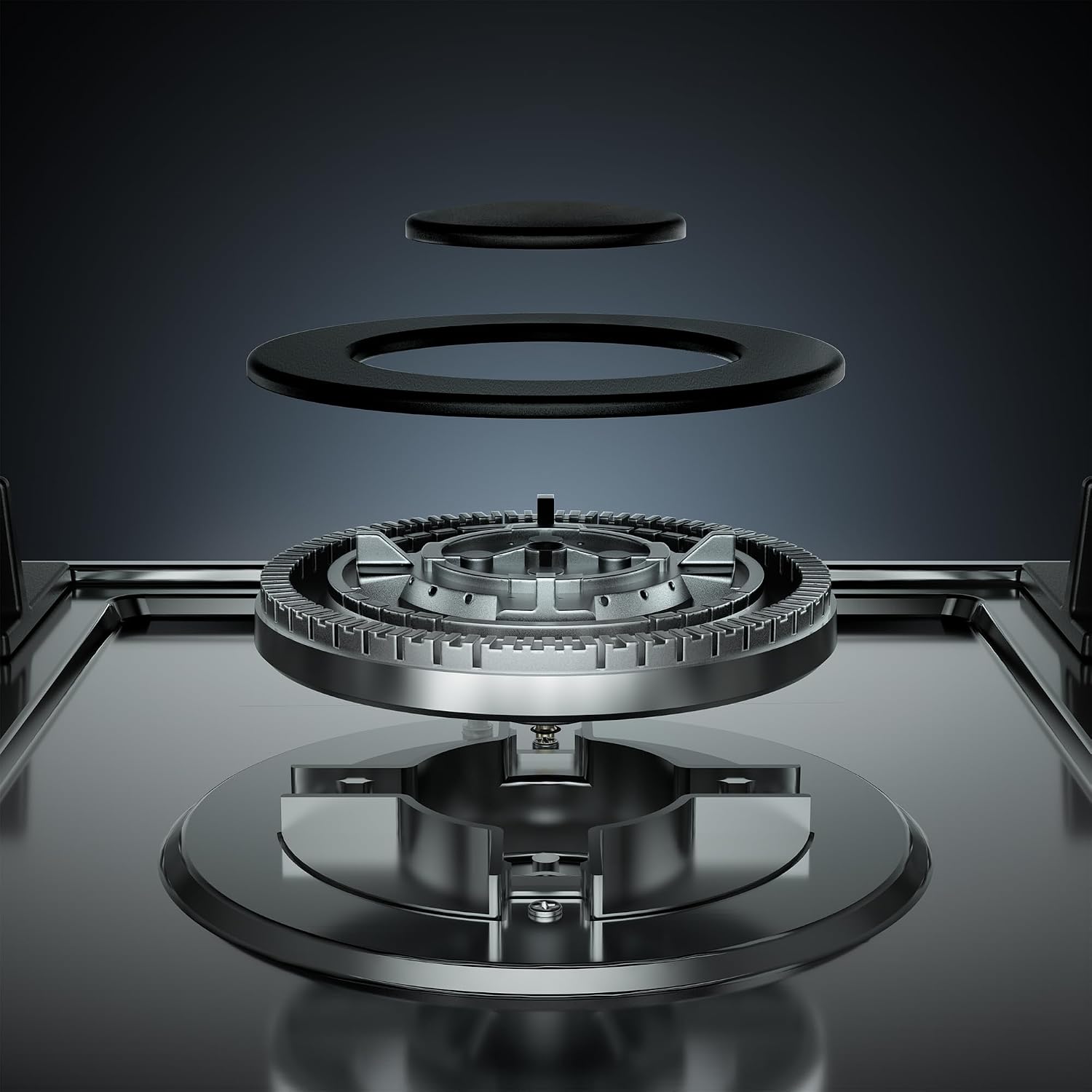 36 Inch Gas Cooktop Stainless Steel with 5 Sealed Burners, Drop-in Stovetop with Cast Iron Grates, NG/LPG Convertible, 38000 BTU