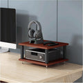 KUddYYKi Audio Rack 2/3/4 Tier Stereo Rack Audio Equipment Rack Audio Stereo Shelf Wooden HiFi Rack Audio-Video Shelving HiFi Rack Shock Durable(Brown,2 Tier)