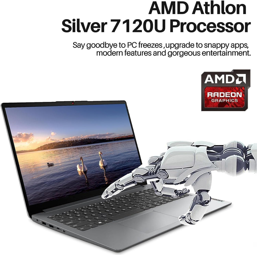 Lenovo Ideapad 15.6' Laptop | AMD Processor | Copilot & Windows 11 | 4GB DDR5 RAM | 128GB PCIe SSD | Full-size Keyboard | Wi-Fi 6 | HDMI | Privacy Webcam | Dolby Audio | Multitasking Laptop for School