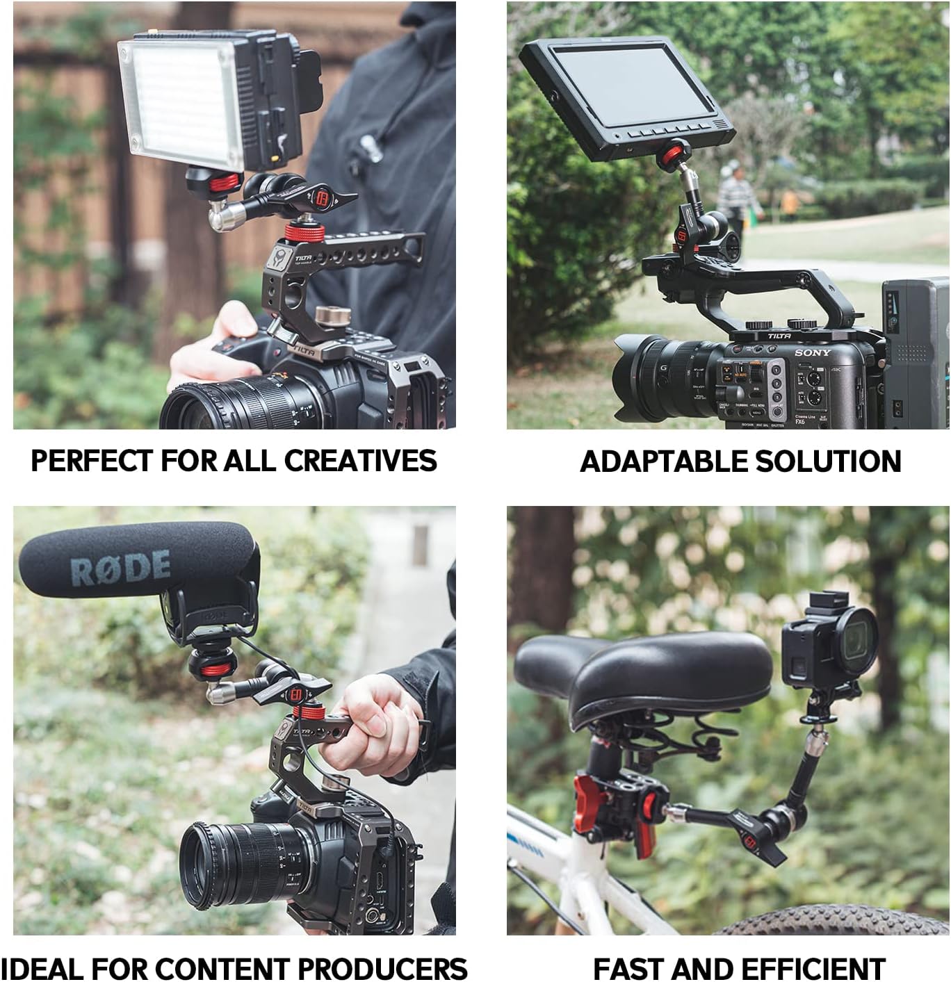 IFOOTAGE Magic Arm Clamp MA5-6, 11 Inches Adjustable Friction Power Articulating Magic Arm with 1/4' and 3/8' Thread Screw for DSLR Camera Rig/LCD Monitor/LED Lights
