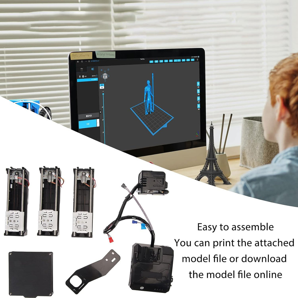 ZJchao Mini 3D Printer for Beginners Precision Printing with Build Volume Compact Design for Kids and Enthusiasts US Plug