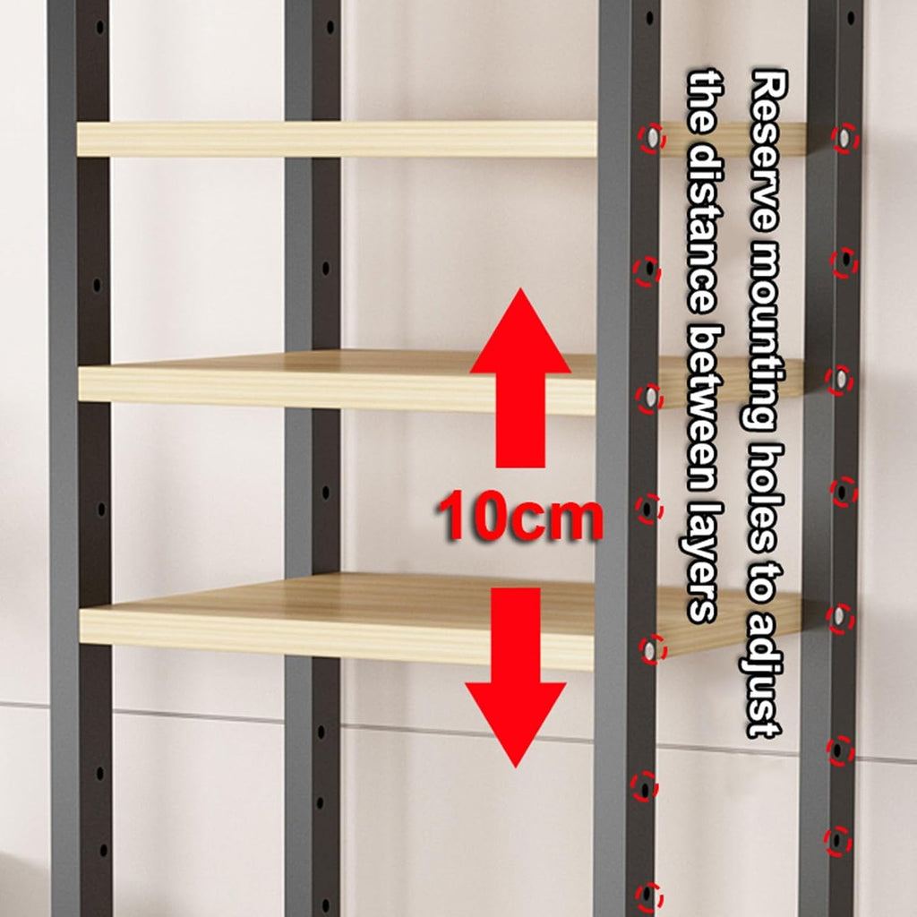 5/6/7/8 Tier Furniture Media Stand DVD CD Player Stand Audio Rack Power Amplifier Equipment Cabinet with Height Adjustable Wooden Shelf Multifunctional Storage Shelves