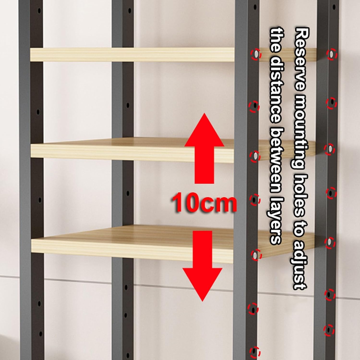 5/6/7/8 Tier Furniture Media Stand DVD CD Player Stand Audio Rack Power Amplifier Equipment Cabinet with Height Adjustable Wooden Shelf Multifunctional Storage Shelves