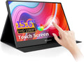 WIMAXIT 15.6 Inch Portable Touch Monitor with Dual Speakers, Full HD 1920 x 1080, VESA 75 mm, HDMI/USB-C Connection, Ideal for Laptops, Xbox and Smartphones