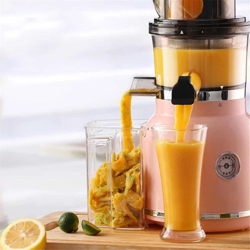 Slow Juicer Machine, Wide Groove Cold Press Masticating Juicer for Fruit & Vegetable, Adjustable Pulp Separation, Easy to Clean