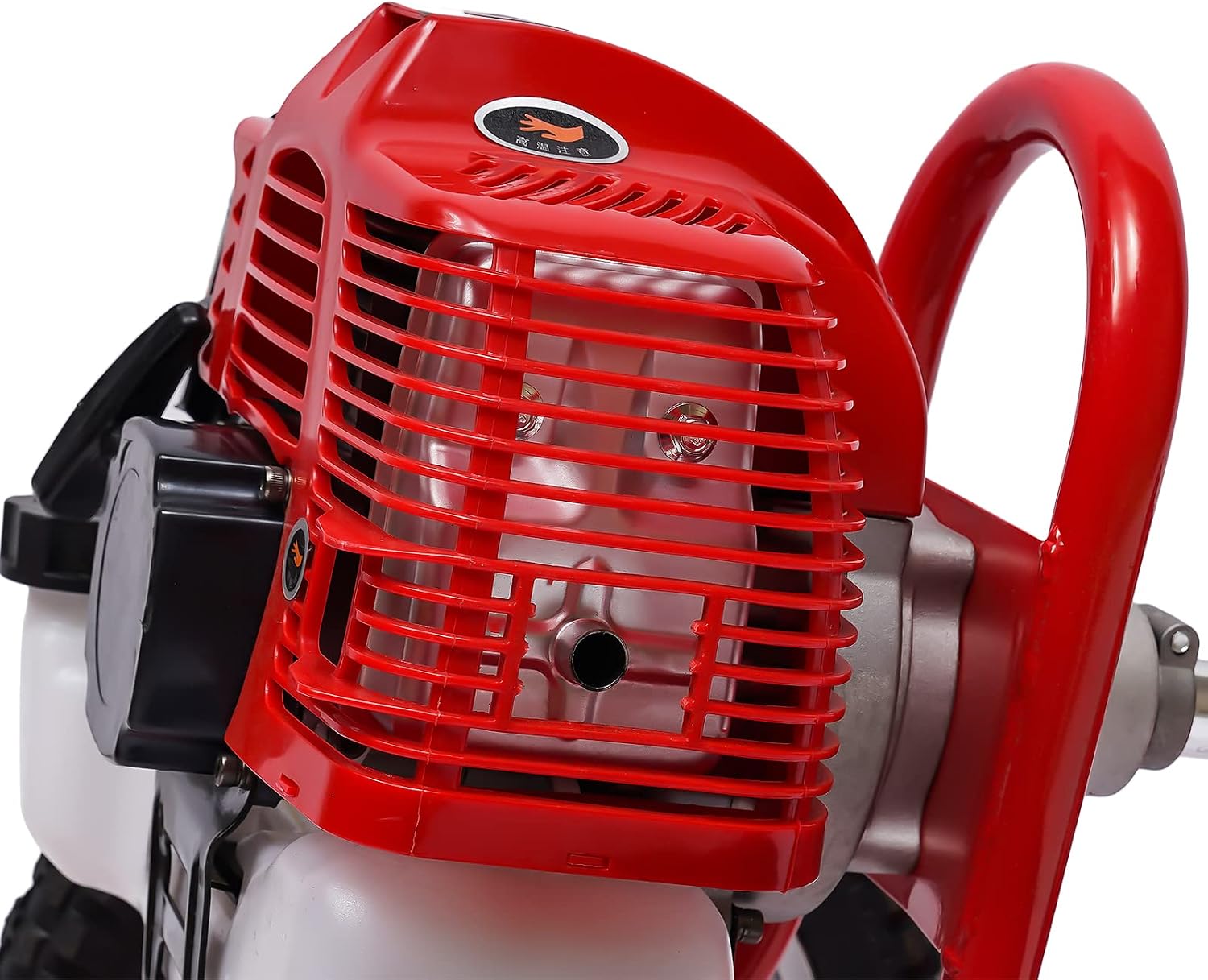 Two Stroke Lawn Mower,49CC 2 Stroke Gas Mower Grass Trimmer Brush Cutter Hand Push Weeding Machine, Portable Hand Push Gasoline Lawn Mower New