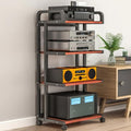 HiFi Rack Record Player Stand, 3/4/5 Tier AV Media Player Stand, Audio/Video Component Stereo Cabinet for Record Player, Amplifier, Entertainment Equipment(Style B,50x40x111cm)