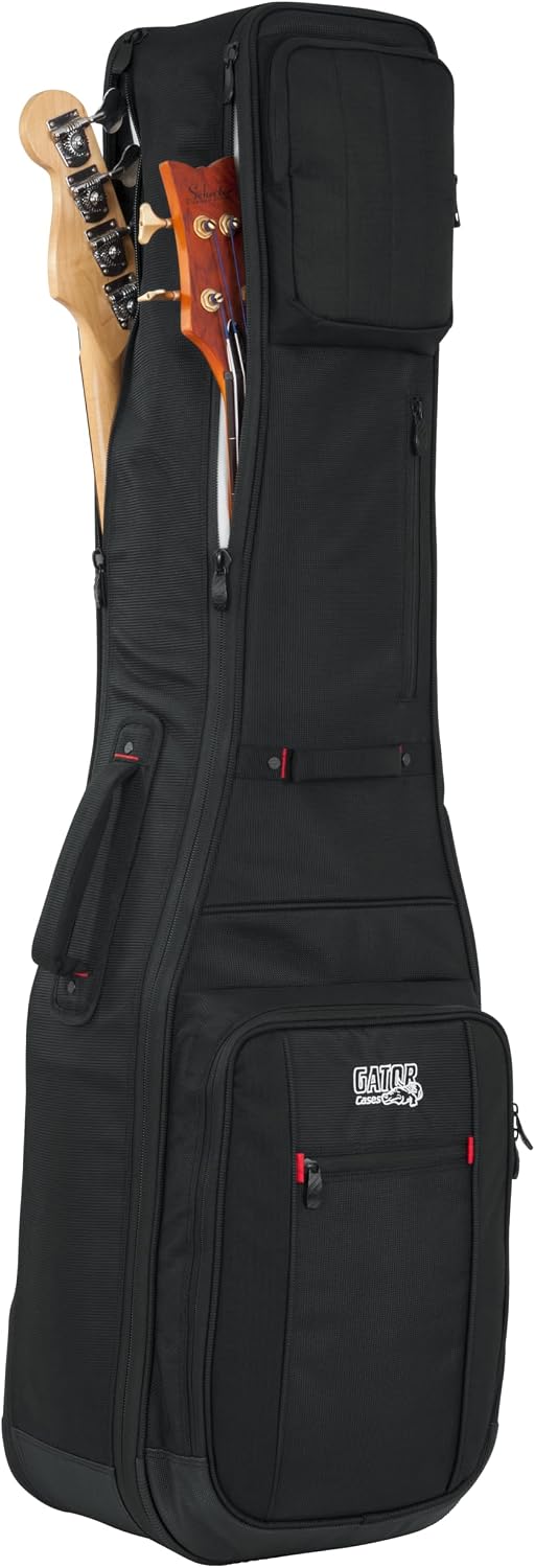 Gator Cases Pro-Go Series Ultimate Double Guitar Gig Bag, Holds (2) Bass Guitars (G-PG BASS 2X)