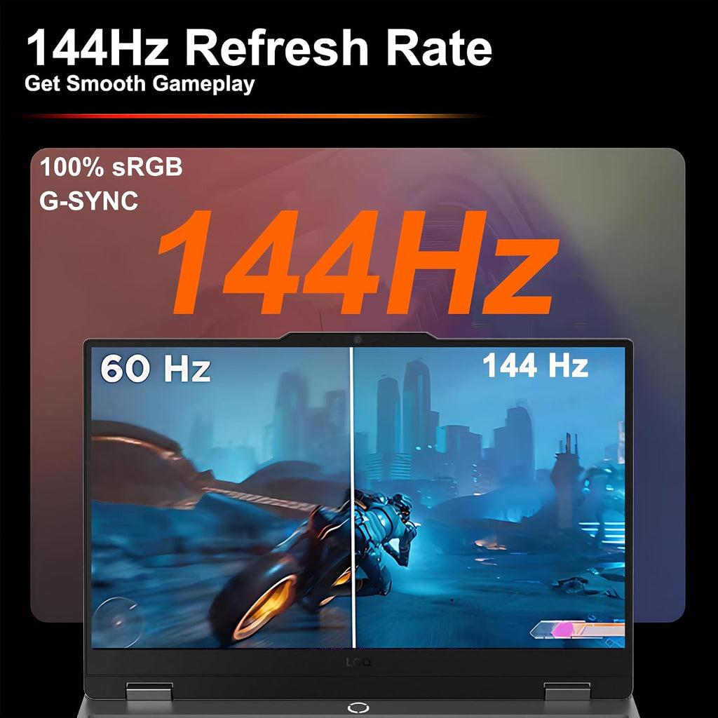 Lenovo LOQ Gaming Laptop 15.6' FHD IPS 144Hz (100% sRGB, G-SYNC) Intel 10-core i5-13450HX 16GB RAM 512GB SSD GeForce RTX 5050 DLSS4 (440 AI Tops) Backlit Nahimic 5MP Privacy Camera Win11 ICP Hub
