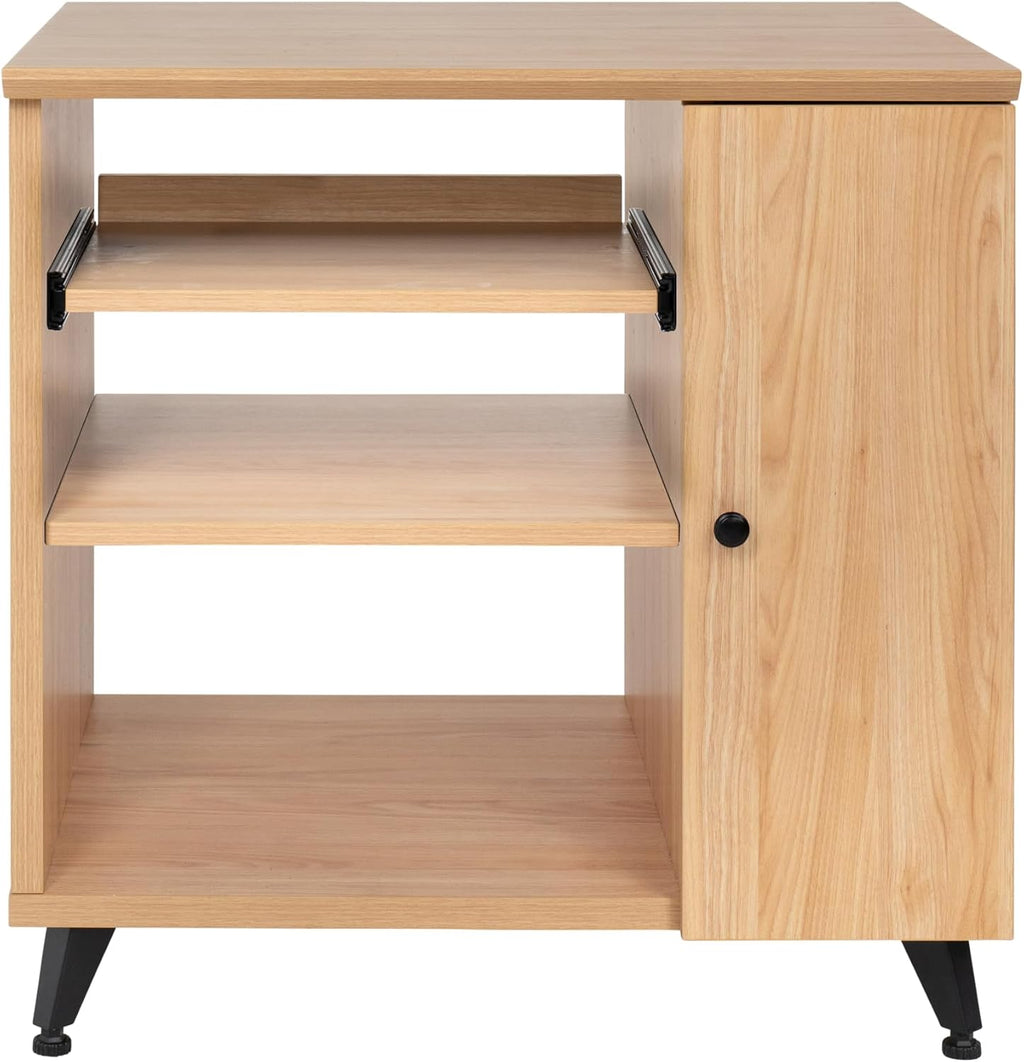 Gator Frameworks Elite Furniture Series Sidecar Cabinet with with Configurable Rack Space & Shelving Natural Maple Finish, (GFW-ELITESIDECAR-MPL)