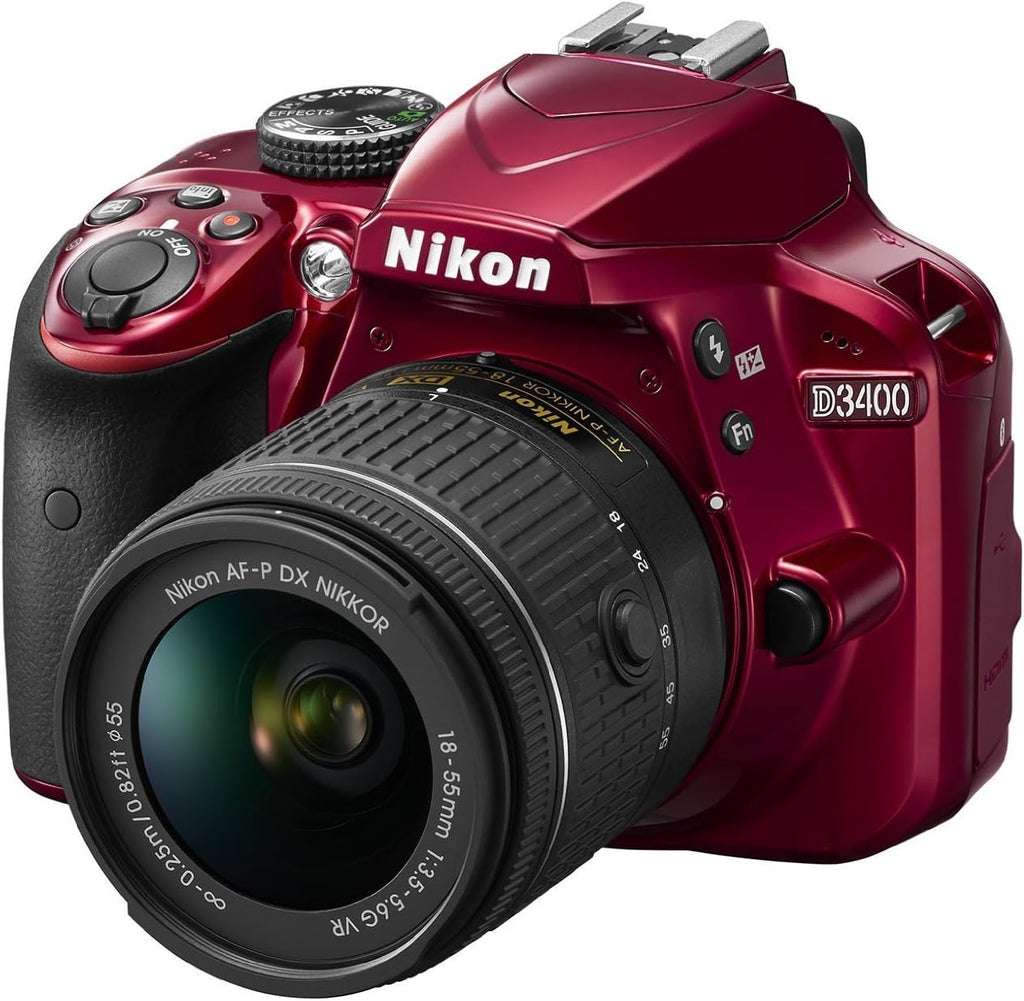Nikon D3400 w/ AF-P DX NIKKOR 18-55mm f/3.5-5.6G VR (Red)